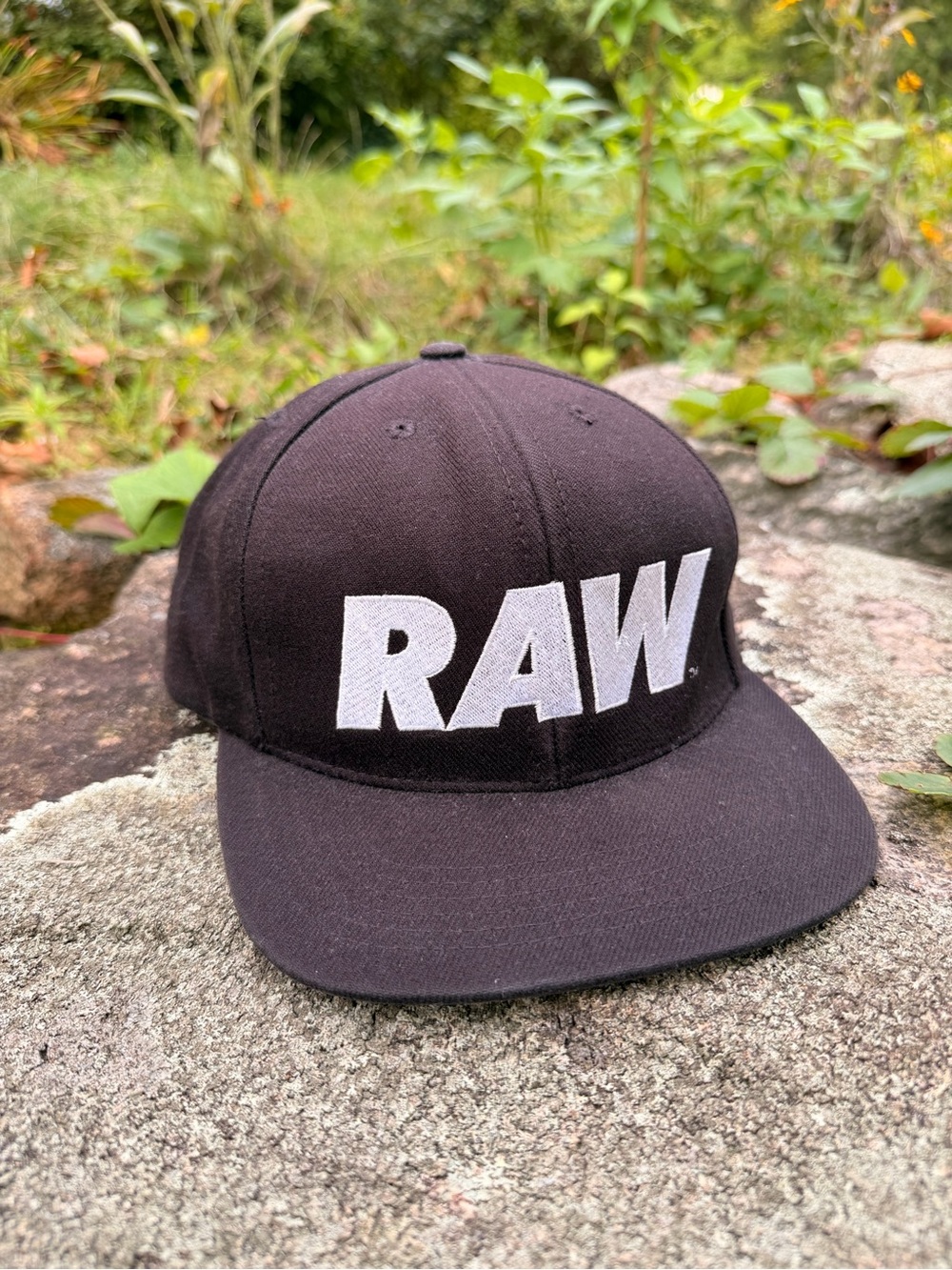 RAW New England Black Snapback Cap